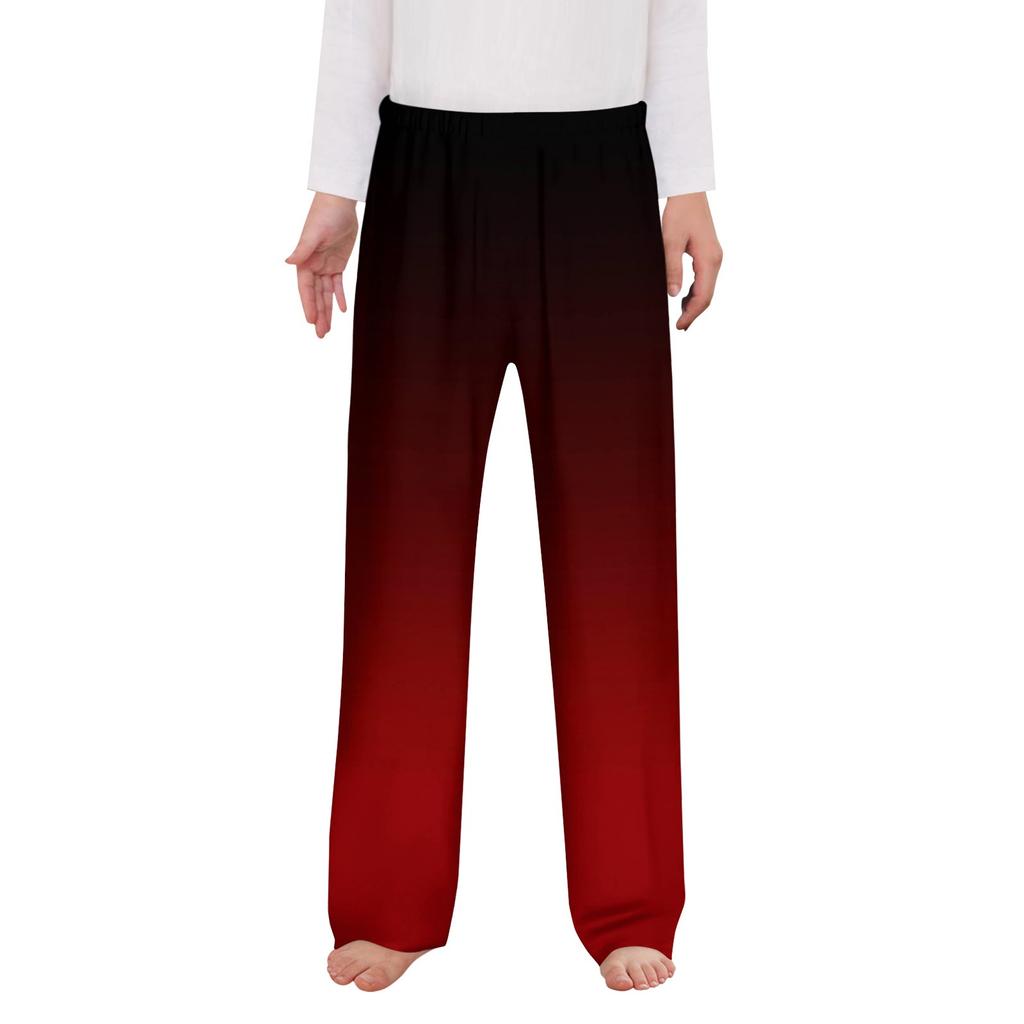 Pyjamahose für Jungen, lang, kariert, weiche Hose mit Taschen