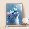 5d DIY Diamond Painting Cross Stitch Animals Cat and Butterfly Diamond Embroidery Mosaic Round Drill Home Decor Crafts