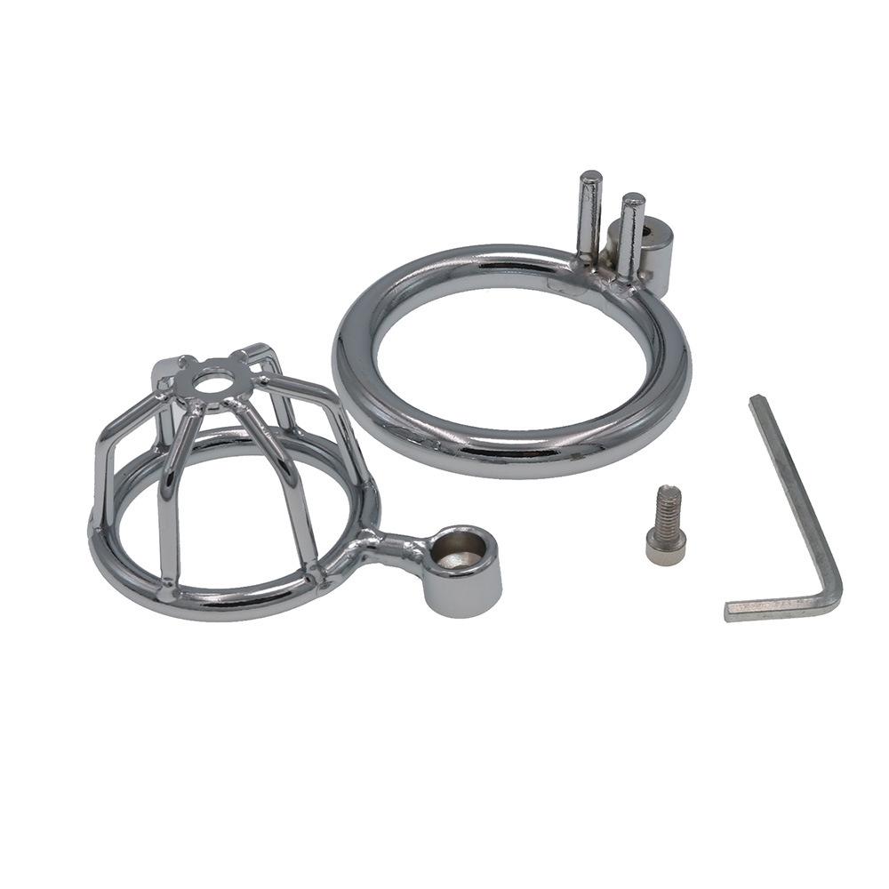 Metal Short Penis Bird Cage Men's Wear Adult Toys Small Grid Chastity Chastity Lock