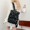 Schoolbag Korean Version Retro Y1k Polka Dot Star Denim Backpack Ins Niche Large Capacity Women Travel Backpack Schoolbag