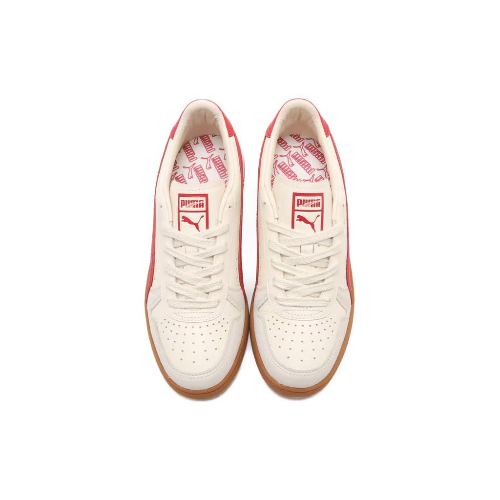 PUMA Indoor OG Unisex Frosted Ivory Club Red Low Top Lifestyle Sneakers 395363-01