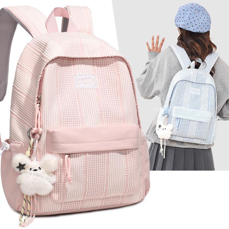 Schoolbag new Internet celebrity plaid backpack fashion trend foreign style girl out leisure backpack hiking bag