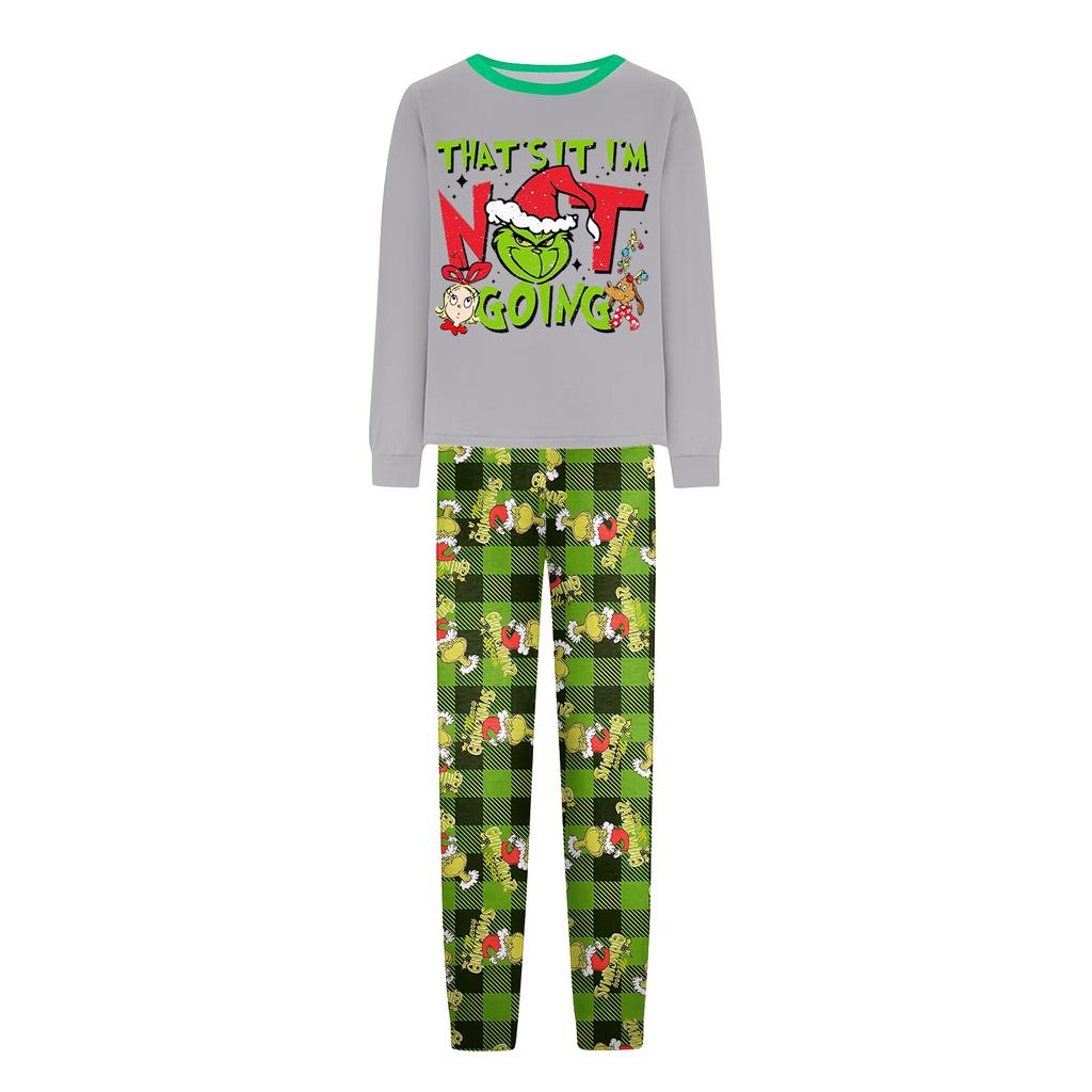 Cartoon Letters Print Family Matching Long Sleeved Parent-child Suit Home Clothes Suit Fall