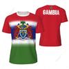 T-shirt in Rete Sportiva Bandiera del Gambia Per Corsa Bici Calcio Tennis Calcio Fitness T-shirt Stampate 3D Personalizzate