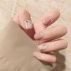 24Pcs Red Sweetheart White Checkerboard Press On Nails Removable Fake Nail Tips Art Acrylic Manicure