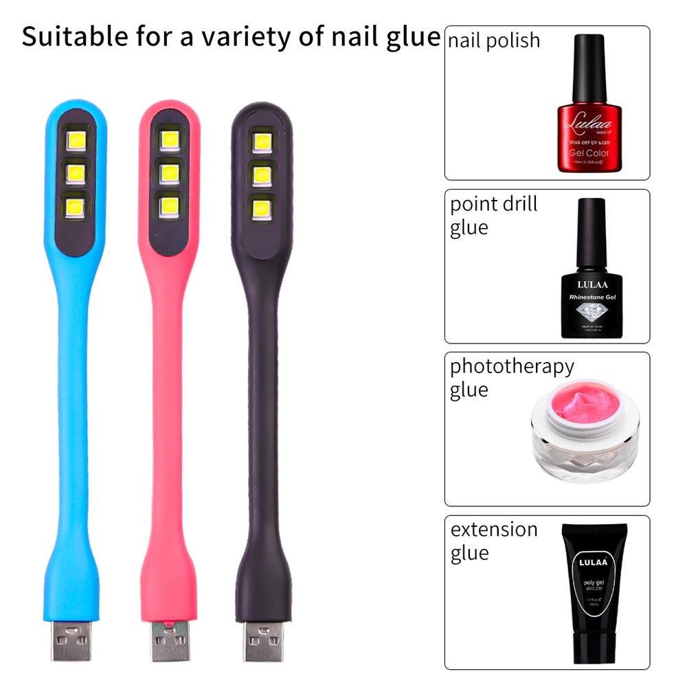 Portable Mini USB Nail Phototherapy Lamp Foldable LED Nail Dryer Machine UV Gel Polish Varnish Curer