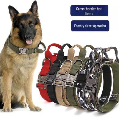 Military Tactical Dog Collar for Medium & Large Dogs - Thickened Training & Traction Neck Ring