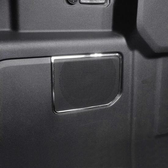 Fit For -2024 Ford Bronco ABS Chrome Rear Trunk Side Speaker Horn Cover Trim