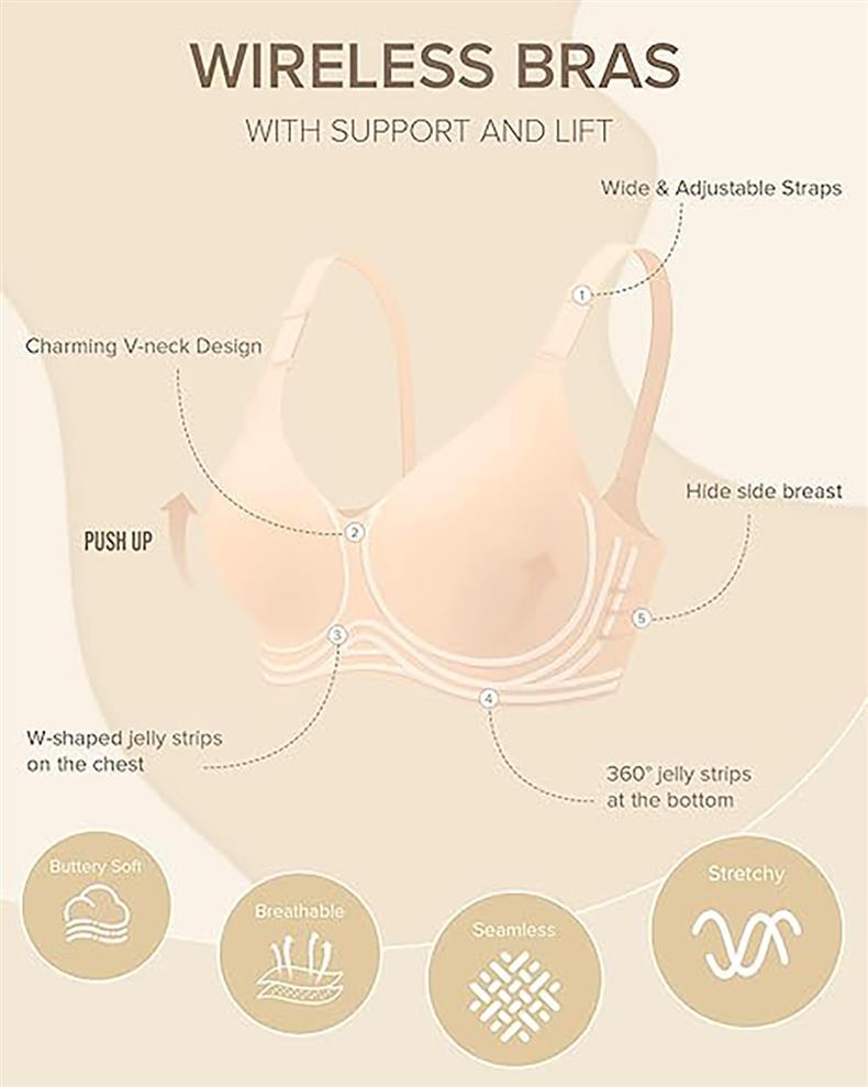 Plus Size Seamless Wire-Free Bra Vest – Anti-Sagging, Smooth European-American Style