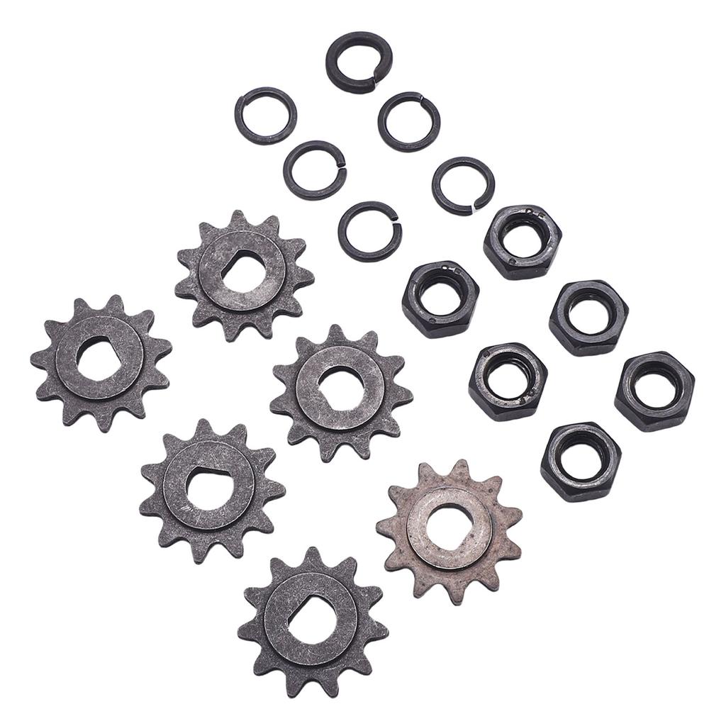 25H Chain Motor Sprocket 10mm Inner Diameter High Strength Metal Motor Sprocket with D Hole Nut and Spring