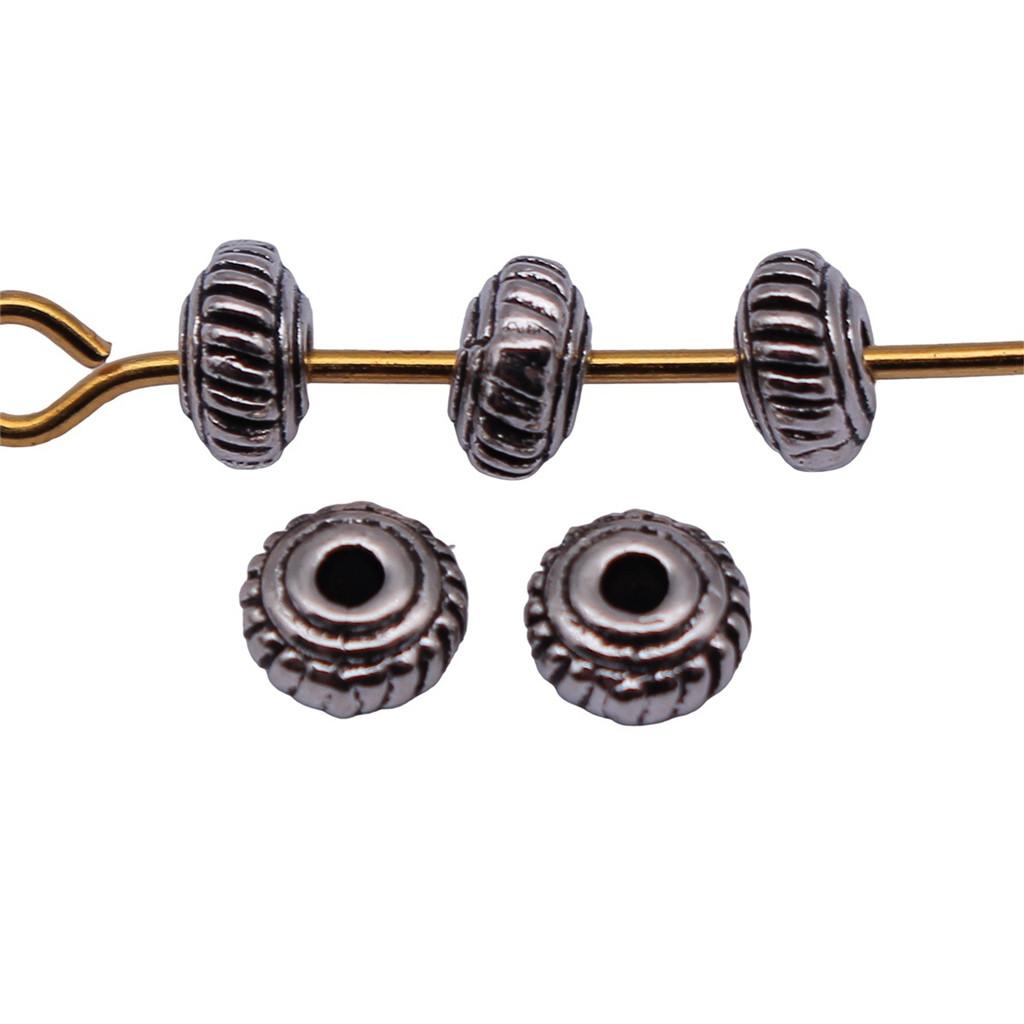 Multi Color Flower Edge Spacer Beads Metal Charms For Jewelry Making Accessories