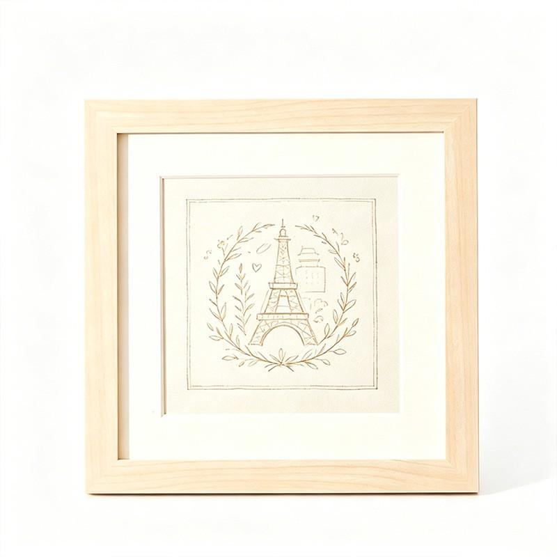 Square Wooden Photo Frame 4x4 5x5 6x6 8x8 10x10 12x12 Inch DIY Wall Hanging Or Desktop Display Modern Minimalist MDF Picture