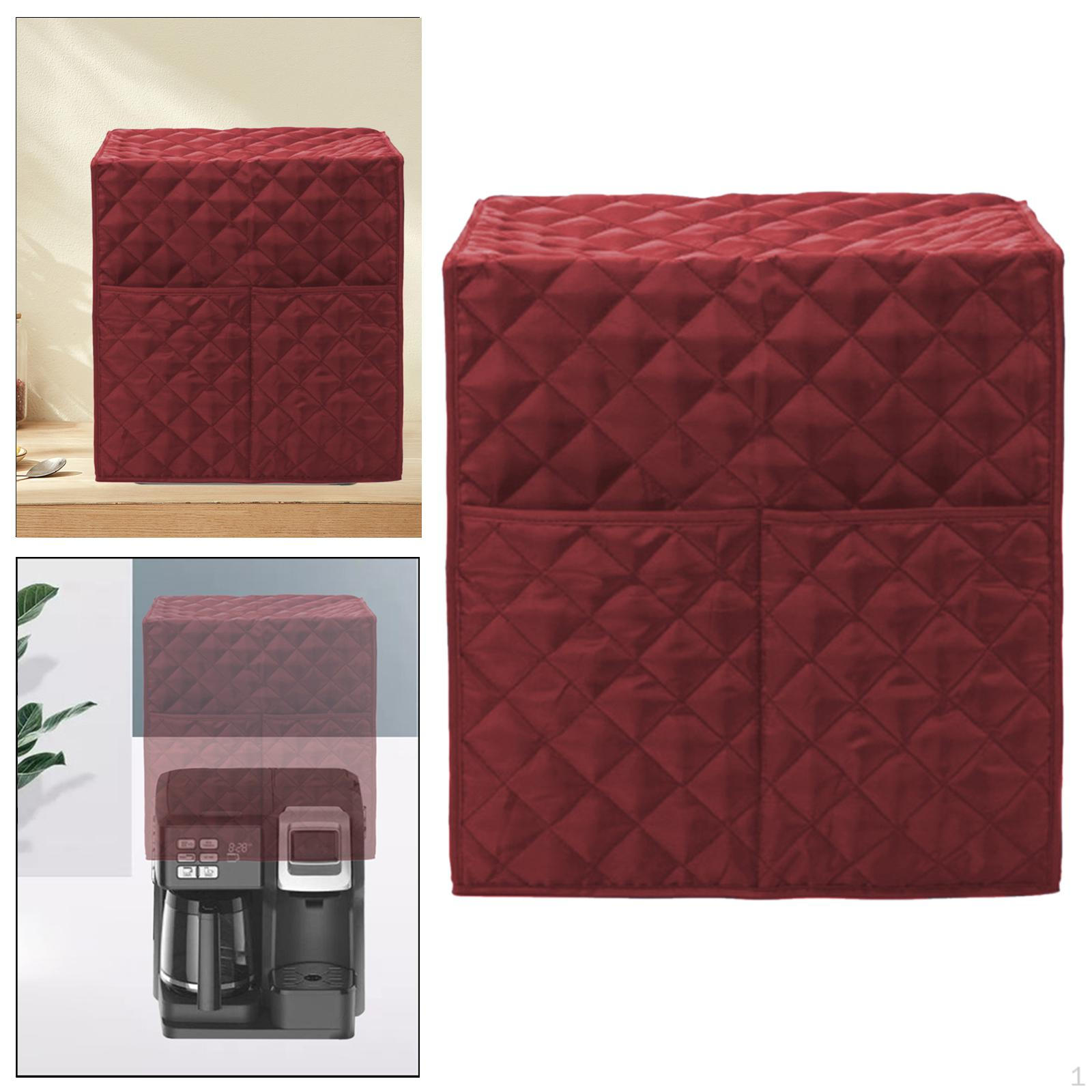 Чехол для кофемашины, Стеганые защитные чехлы для кухонной техники для эспрессо, красный