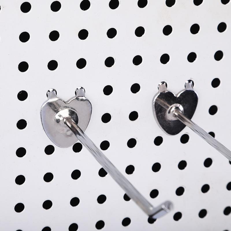 10Pcs Heart Shaped Single Peg Pegboard Hooks Wall Hooks Hole Board Hanger Garage Pegboard Hook Wall Mount Storage Rack