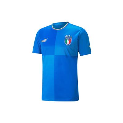 Italy National Team Home Jersey Fan Edition Patchwork Print Round Neck Short Sleeve T-Shirt Men Tops Navy-Blue 765643-01