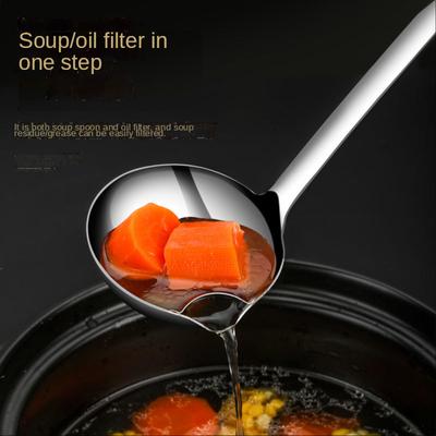Łyżka do zupy ze stali nierdzewnej separator oleju chochla do sosu skimmer do tłuszczu spożywczego sitko do tłuszczu łyżka do filtrowania oleju do garnka do kuchni domowej