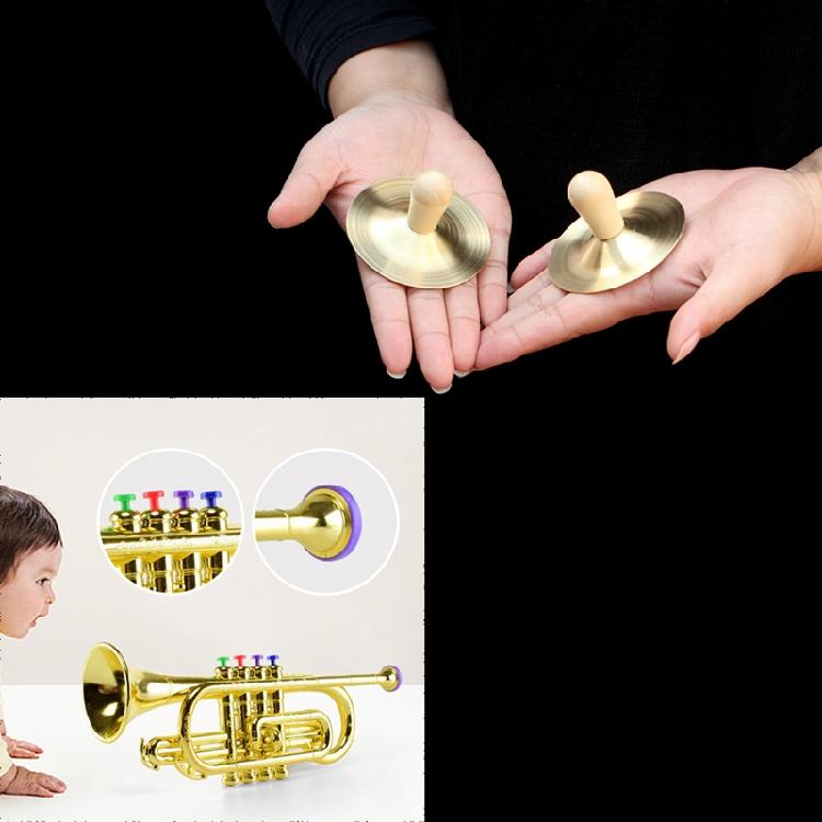 Golden Music Educational Children Trumpet Kids Trumpet Plastic for W/ 4 Colored