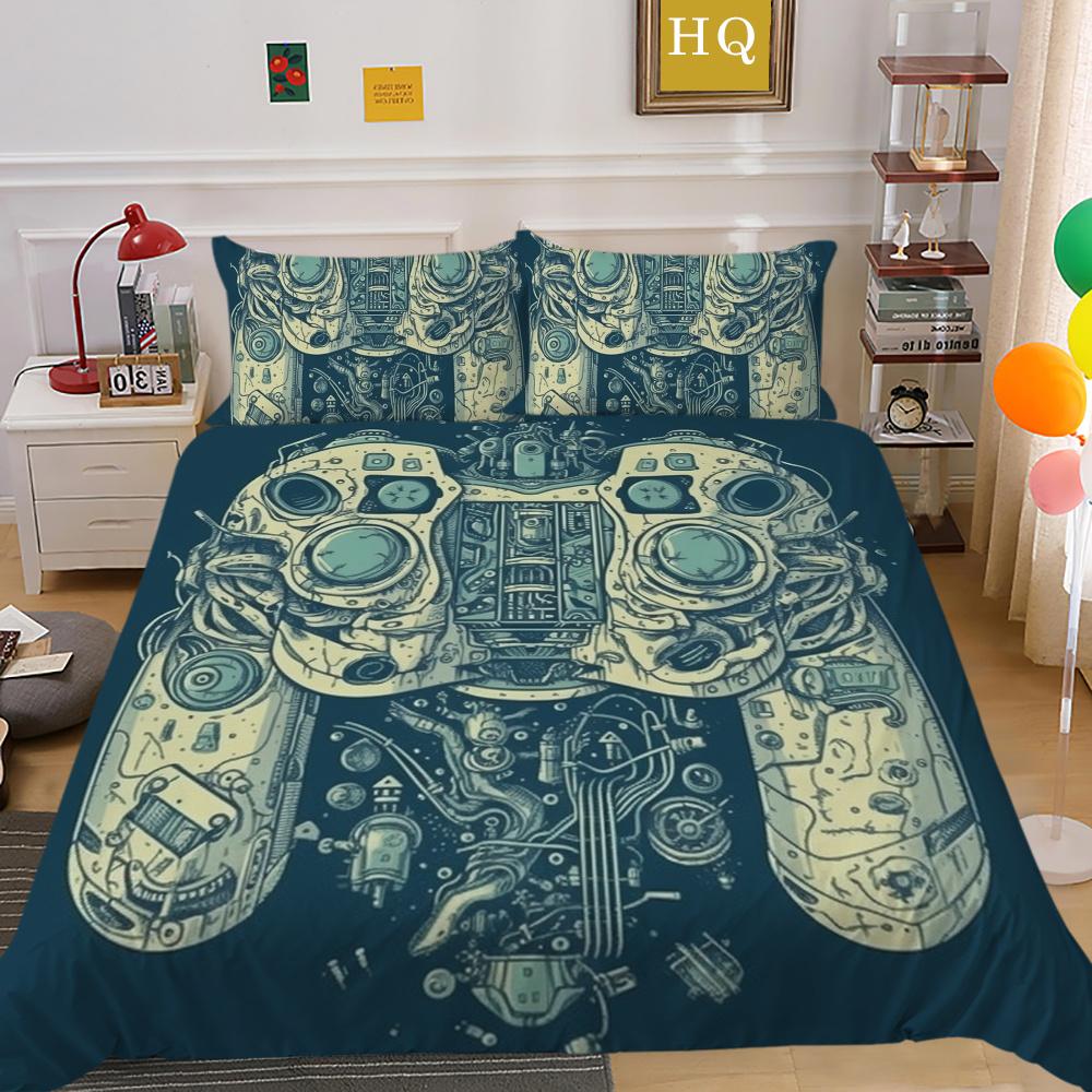 Bedding Sets High Quality Polyester Game Handle Printed Bed Cover Polyester Bedspreads Cool Home Textiles Single Size Pillowcase