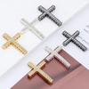 5pcs Rhinestone Sideway Cross Charms Gold/Silver/Gun Black Color Pendant for Jewelry Making DIY Bracelet Necklace Accessories