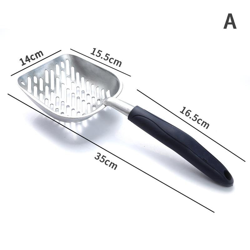 Uzun Saplı Kedi Kumu Kepçesi Derin Kürekli Büyük Metal Kum Kepçesi Evcil Hayvan Temizleme Aleti