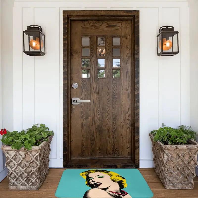 Custom Pop Art Golden Warhol Doormat Non-Slip Entrance Bath Kitchen Door Floor Mat Bedroom Balcony Rug Carpet Footpad