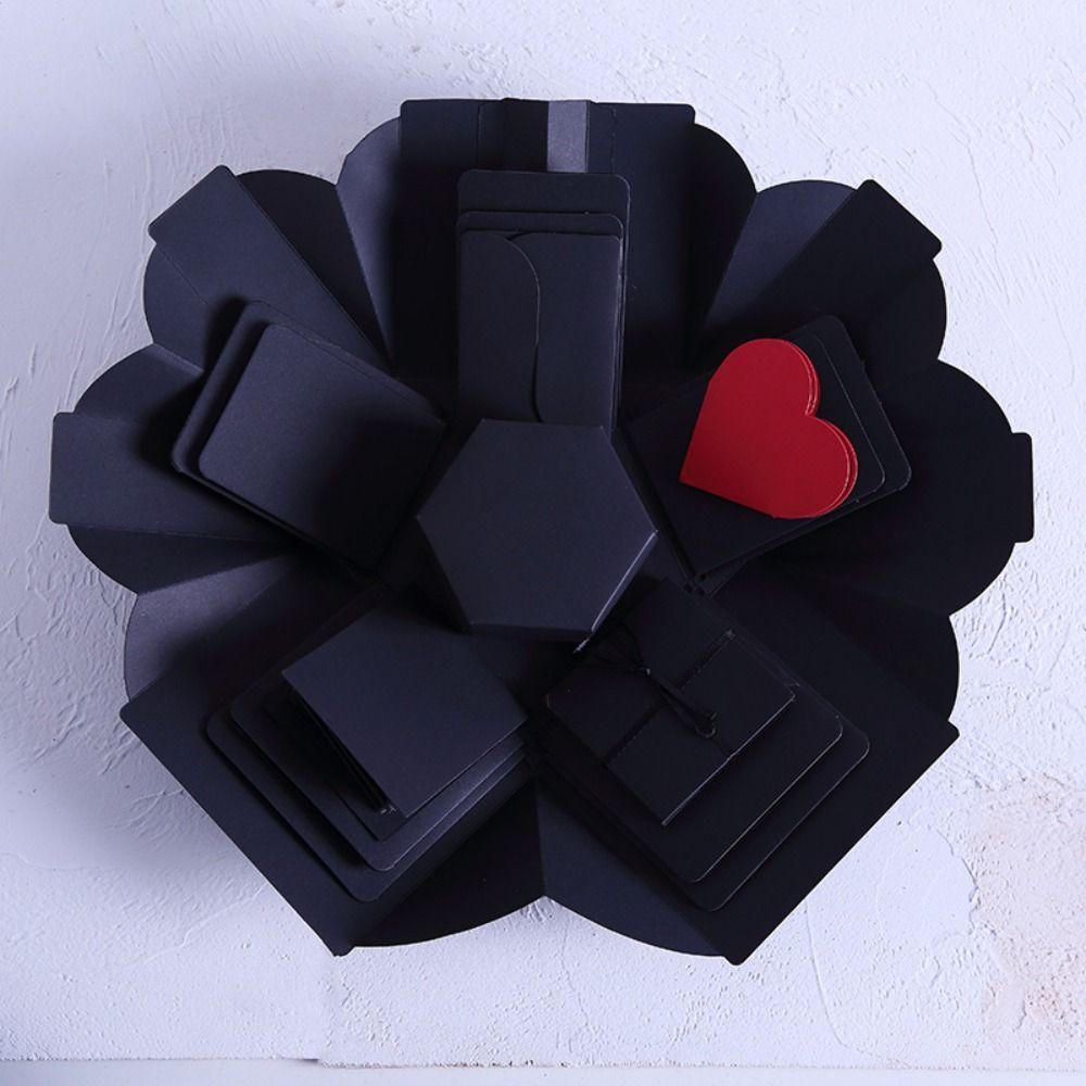 Caja Explosión Corazón de Amor de Papel Hecho a Mano DIY Álbum de Fotos Hecho a Mano Día de San Valentín