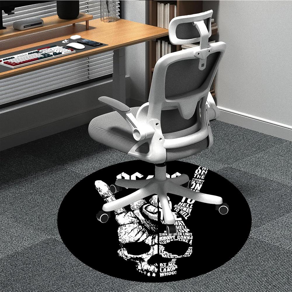 AC/DC Highway to Hell Office Round Area Rug, Under Office Chairs Bedroom Living Room Home Decor  a1022318 80cm by 80cm