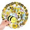 50 Cute Bee Doodle Stickers Suitcase Skateboard Mobile Phone Water Cup Decoration Stickers Creativity