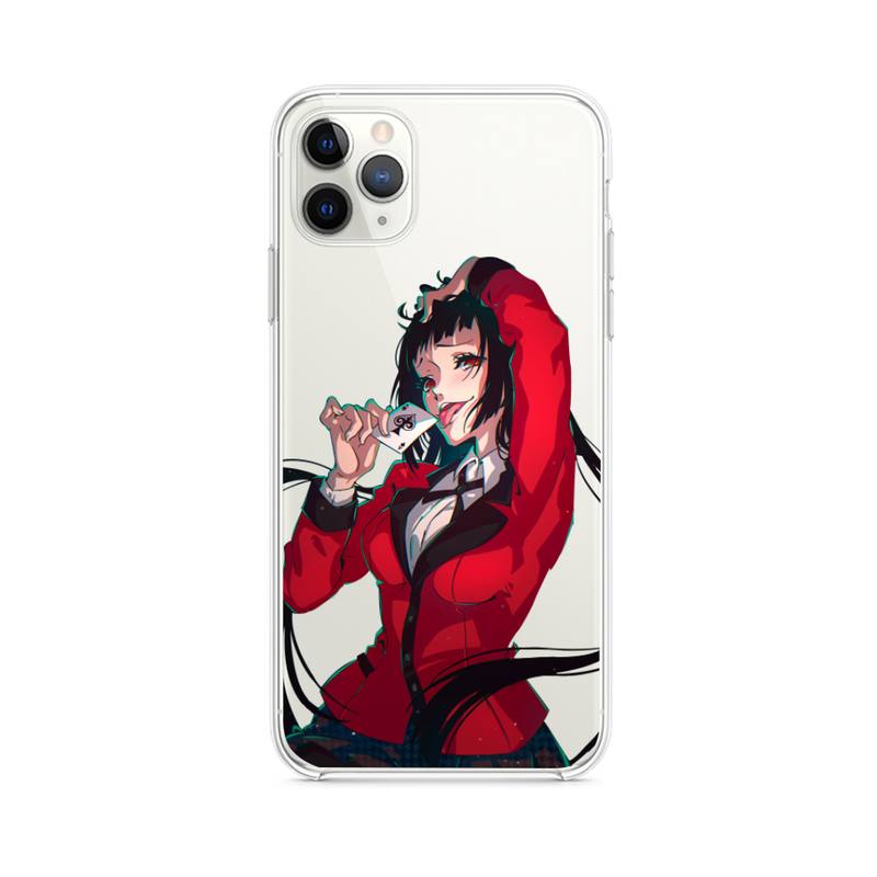 Anime Kakegurui Jabami Yumeko Phone Case Clear for Iphone 12 Pro Max Mini 11 Pro XS MAX 8 7 6 6S Plus X 5S SE 2020 XR Cover