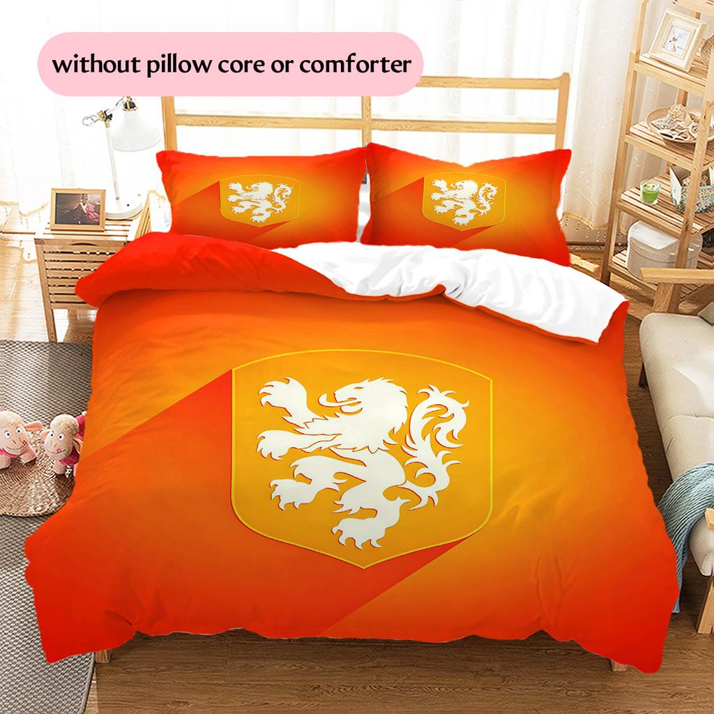 Netherlands Pattern Bedding Quilt Set Home Decoration Gift (1 * duvet cover + 2 * pillowcase without core)