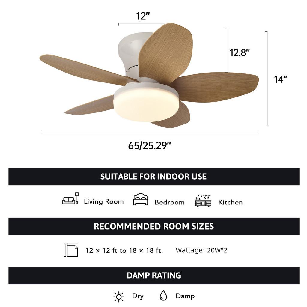 3 Color 25/36/42inch Temperatures Electric Ceiling Fan Light  Energy-Saving Home Lighting Fan Silent Inverter Ceiling Fan Lamp