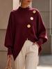 Autumn/Winter Women's Elegant Irregular Long Sleeve Sweater