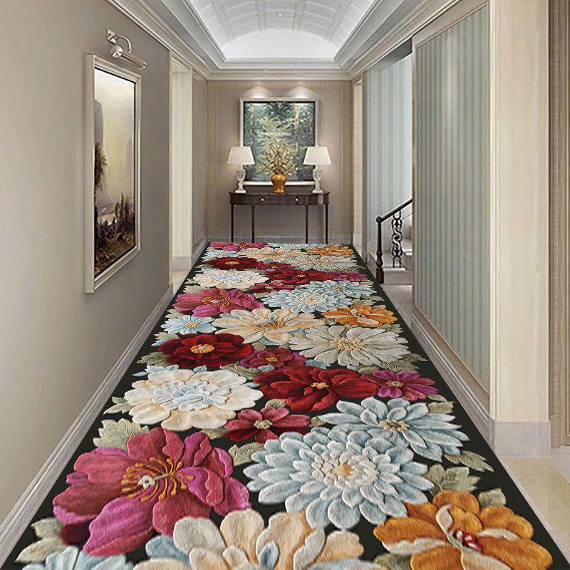 Retro Long Corridor Carpet Runners Aesthetic Luxury Hotel Hallway Decoration Home Aisle Non-slip Long Mat Walkway Rug Washable
