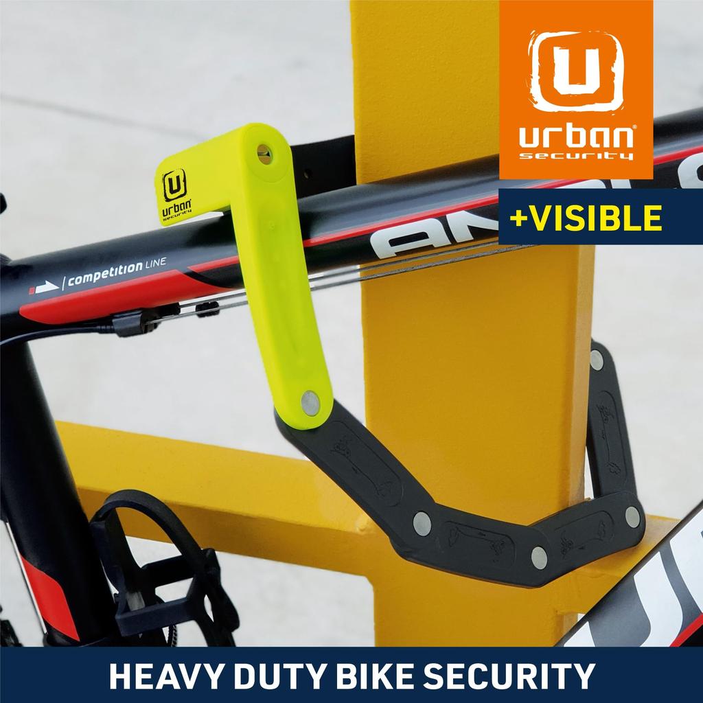 Urban UR469Y Blade Folding Bicycle Lock with Bracket for Easy Steel with Coating Lock, Installation, Anti-Cut Scratch-Resistant
