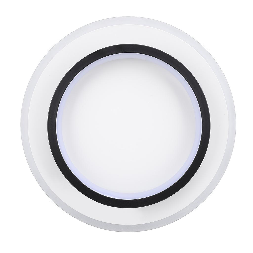 Modern LED Ceiling Light Flush Mount Round Fixture with Remote Control for Living Room Hallway Entry