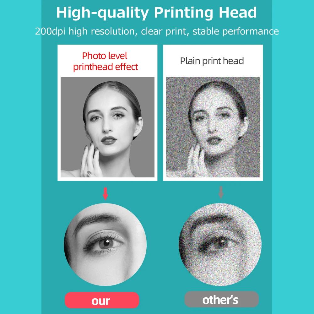 X5 Portable Mini Pocket Printer Wireless Bluetooth Thermal Label Printer Photo Notes Errors Receipt Thermal Printer for Students