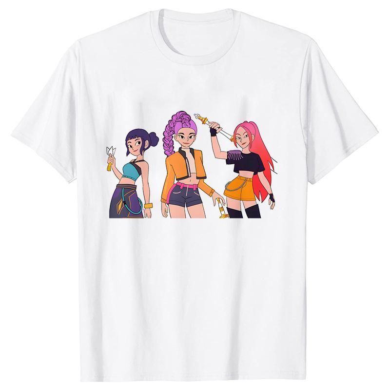 Kpop Huntrx Men's And Women's Short Sleeve T-shirt Unisex Tee Graphic Short Sleeve Shirt Unisex Men Women All-season