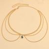 Metallic Body Chain For Women Men With Rhinestone Decoration For Summer Fashion