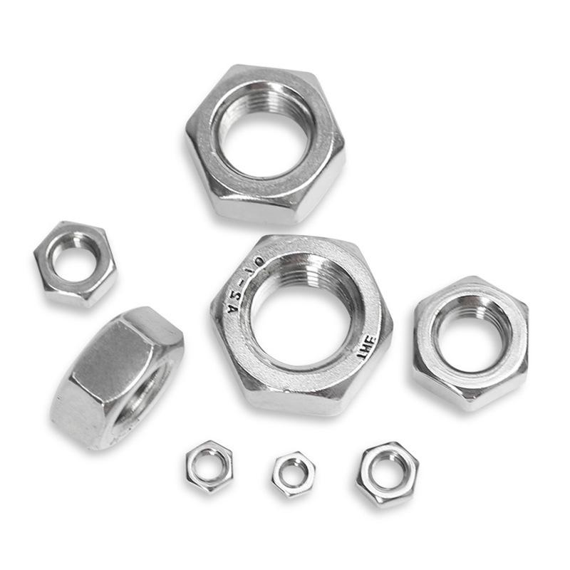 Complete Set of 304 Stainless Steel Hex Bolts, Nuts, and Spring Washers in Sizes M2.5 to M64