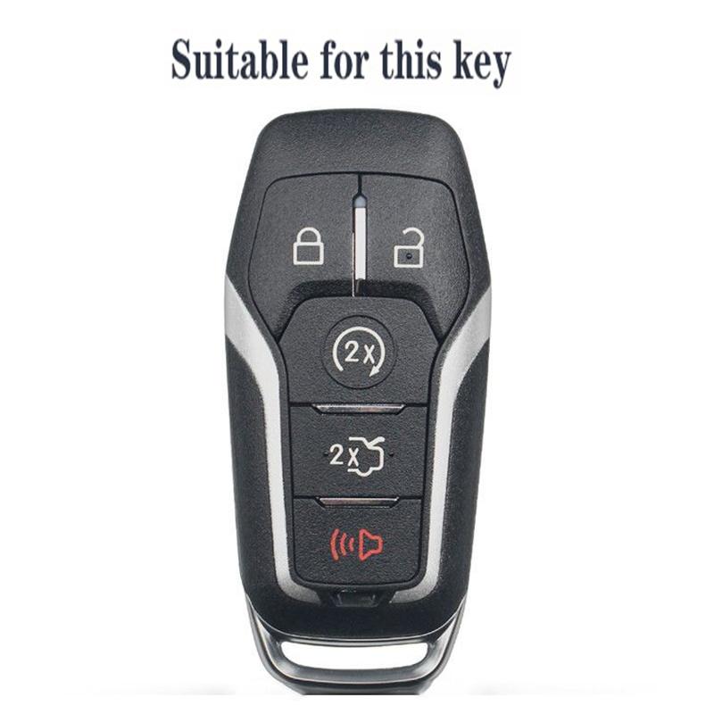 Custodia per Chiave Auto Remota in Silicone a 5 Pulsanti per Ford Fusion F-150 Edge Explorer Mustang Lincoln Mkz Mkc Platinum F150 Lariat