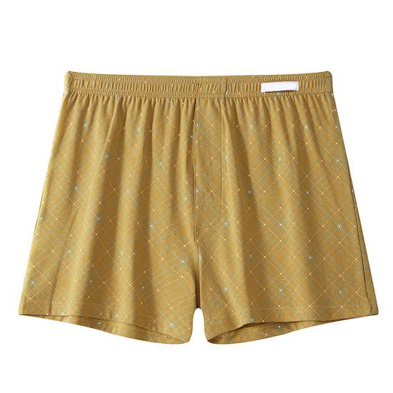 

Чоловічі бавовняні боксери, дихаючі, вологовідвідні, з еластичним поясом, труси, що не скочуються, для щоденного носіння, комфорт L жовтий
