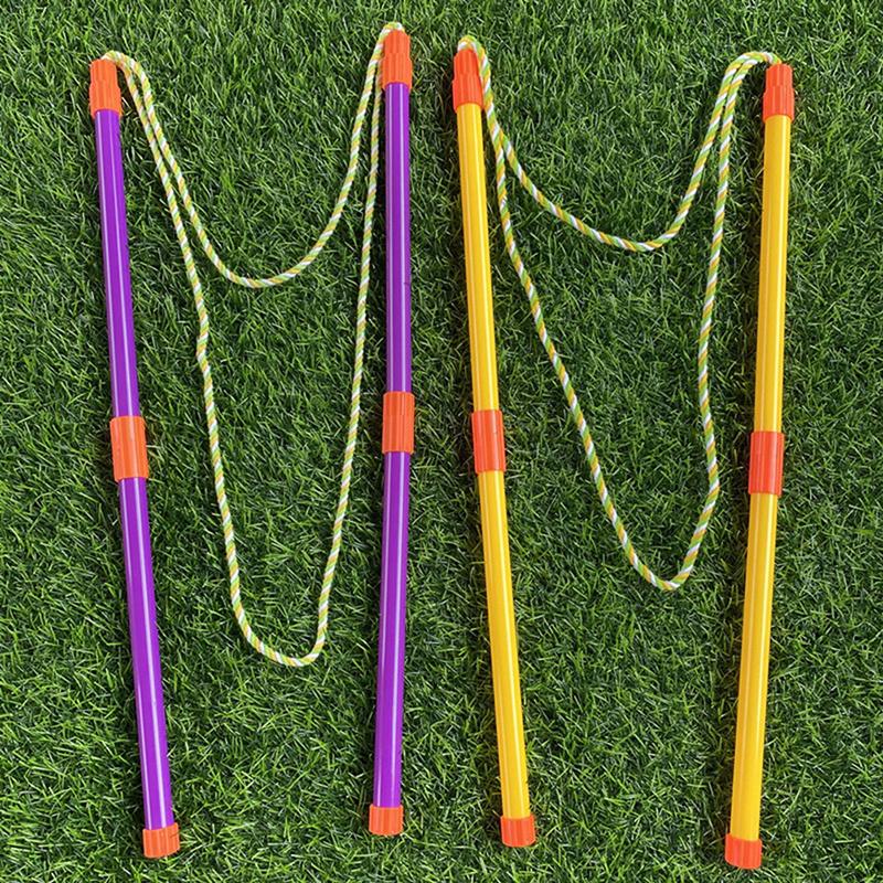 1Set Double Pole Bubble Rope Color Giant Bubble Circle Blowing Bubble Tool