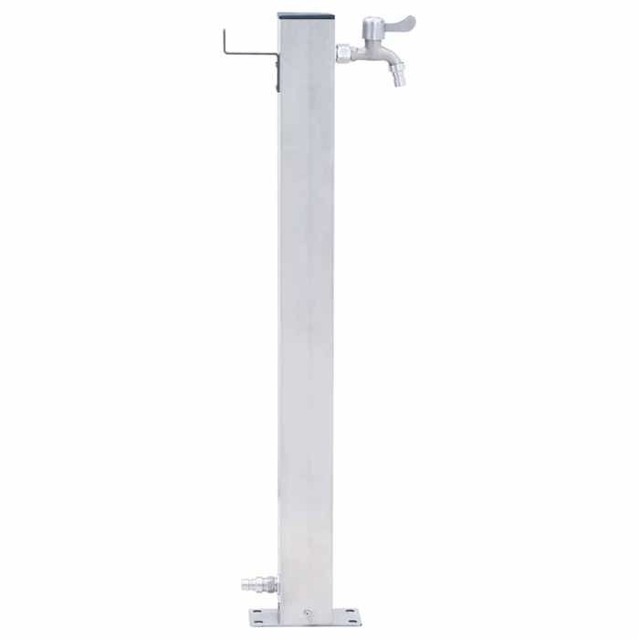 Colonne à eau de jardin - Inox - 40 cm - Robuste - Résistant à la corrosion - Pratique
