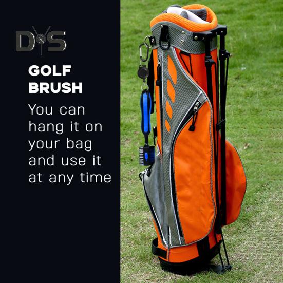 Golfschlägerbürste, Golfschläger-Reinigungswerkzeug mit magnetischem, einziehbarem Karabiner, leichtes Golfzubehör für Herren, Outdoor-Sport