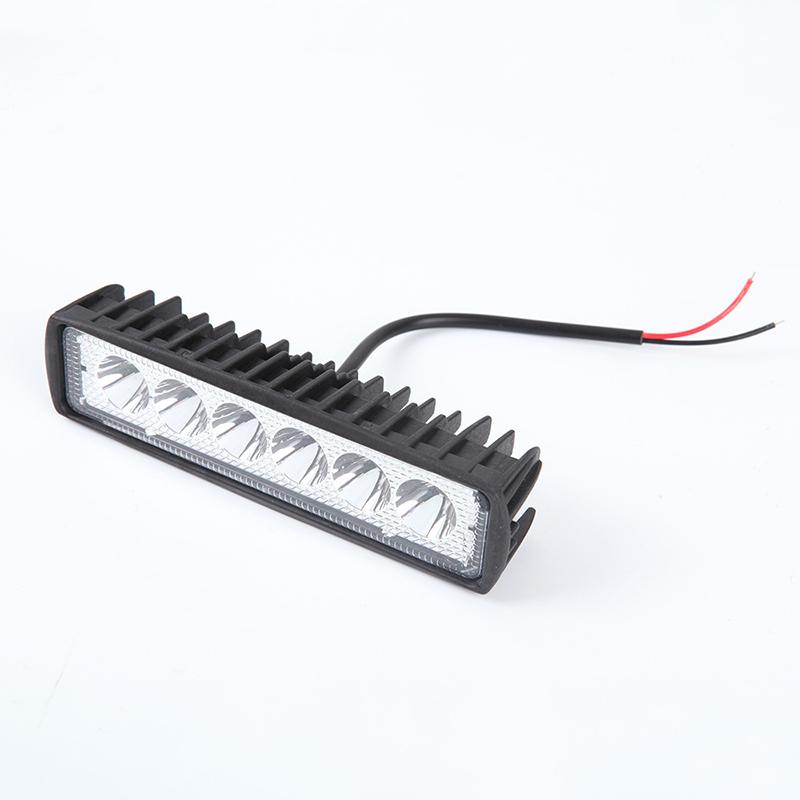 1Pc 12V 18W 6000K Bright Work Light Car Led Light Bar Ip67 Waterproof Flood Spot White Off Road Head Light Driving Lamp