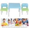 Childrens Kids Plastic Table Chair Set Lrning Studying Desk for Home Kindergarten Blue Green