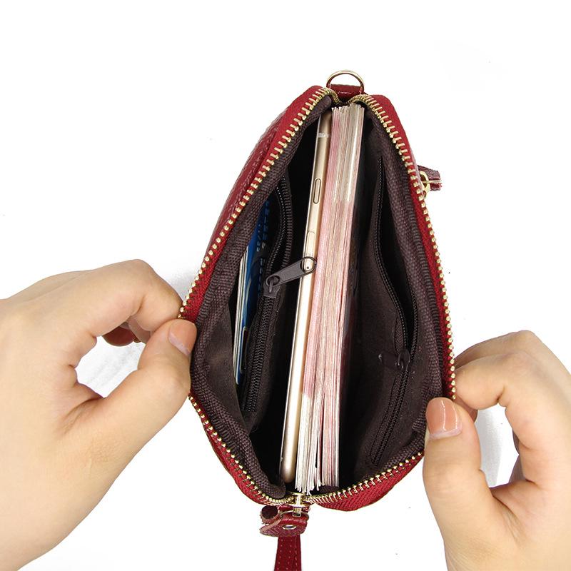 Genuine Leather Women's Korean Style Shoulder Bag - Large Capacity Crossbody with Zipper and Simple Stitching