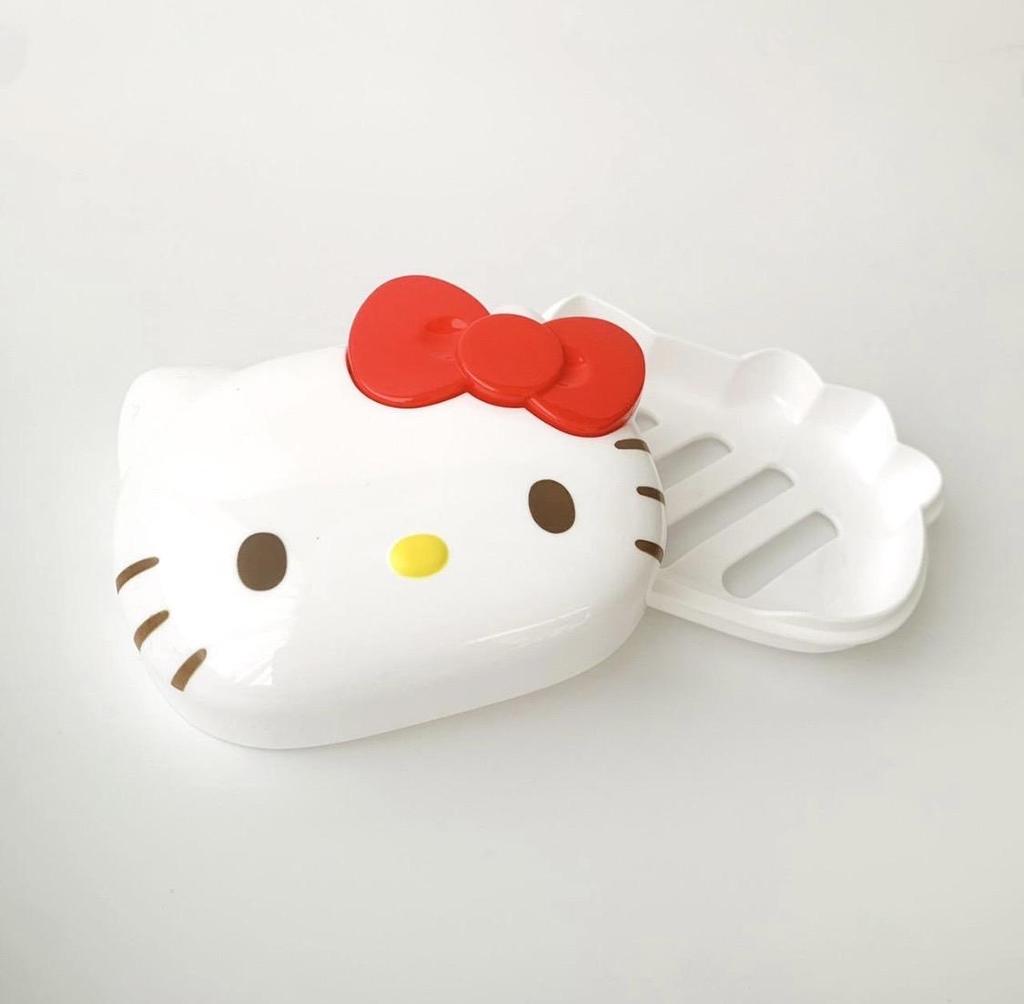 Hello Kitty Soap Dish with Lid Soap Case Holder Container Bath Goods Japan Sanrio