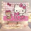 Cute Theme Wallpaper Cloth HelloKitty Pattern for Full Wall Coverage Bedroom Living Room Background Decor