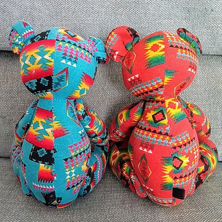 [USED] R4T Coco Bear Coco Doll Chimayo Native Teddy Bear Ortega Pattern